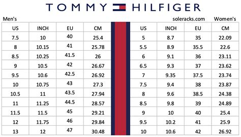 tommy hilfiger us size chart.